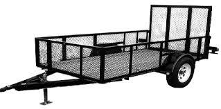 5' wide single axle trailer from our trailer plans.