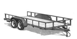 Flatbed trailer built from our flatbed trailer plans.